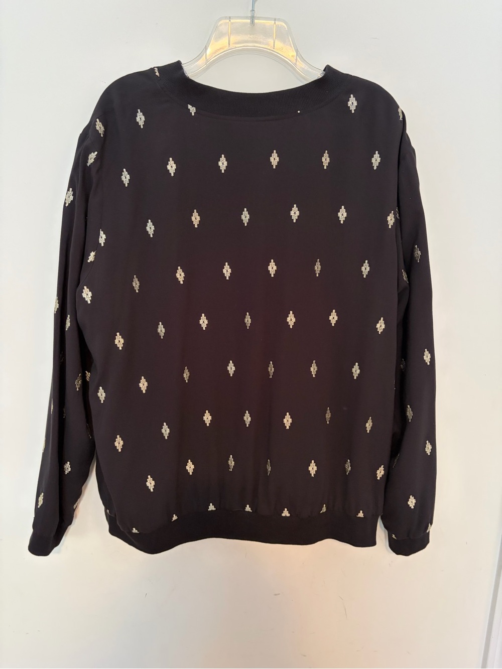 Black Embellished Zip-Front Bomber Jacket - Picture 2 of 6